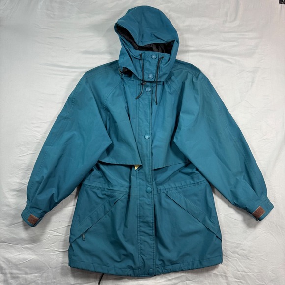 Eddie Bauer Jackets & Blazers - VTG Eddie Bauer Gore-Tex Mountain Parka Hoode Jacket Teal Blue Womens M Gorpcore